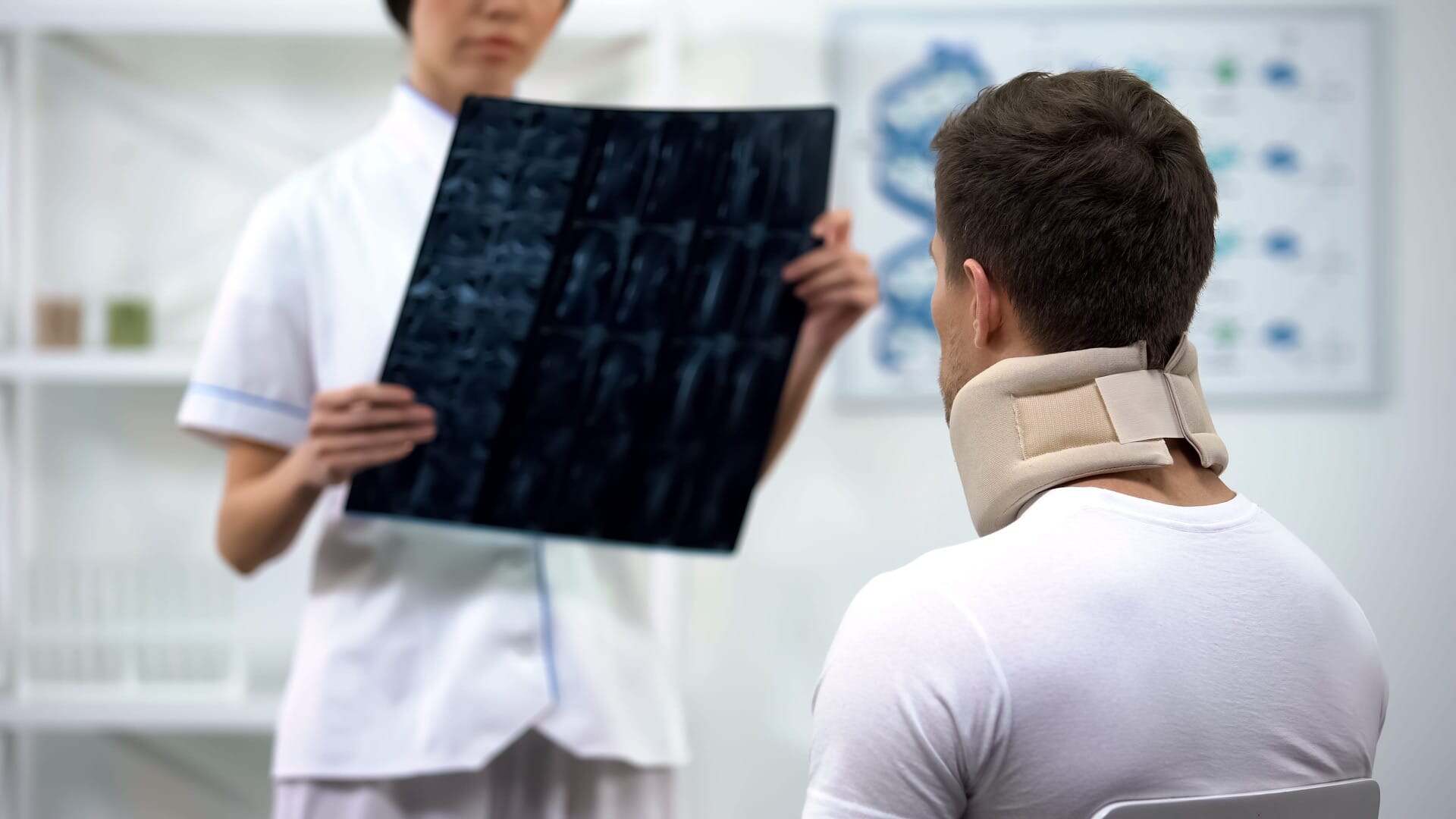 Doctor holding a photo